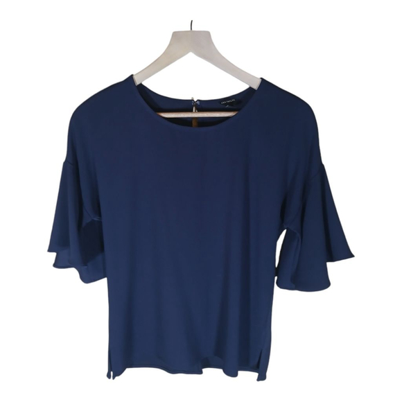 Ann Taylor Womens Blouse Top Blue Size XS Fall Casual Cute Business Comfortable - Picture 1 of 5